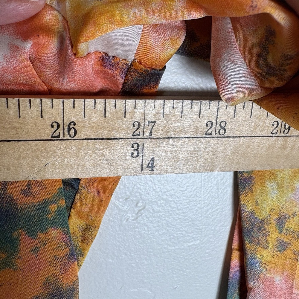 REBDOLLS Button Down Top Women's Size 3X Multi-Color Tie-Dye Long Sleeve Blouse - Picture 6 of 8